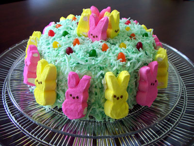 Angel food bunny cake