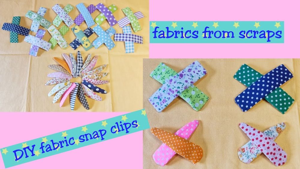 Diy fabric snap clip with floral pattern