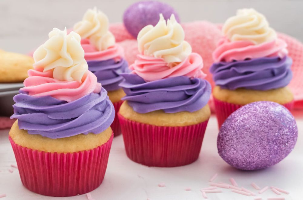 Pastel swirl cupcakes