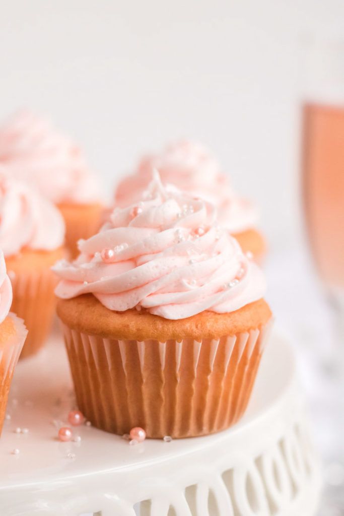 Pink champagne cupcakes