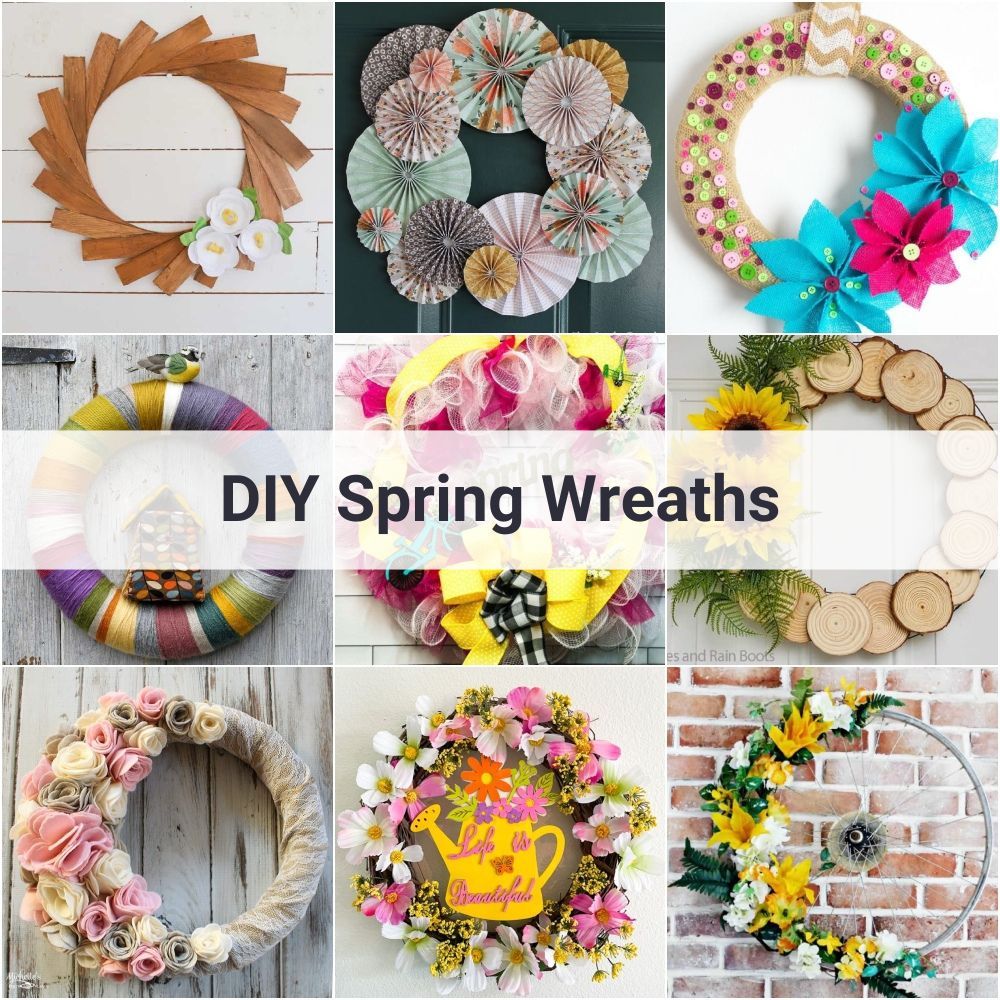 25 DIY Spring Wreaths to Decorate Your Front Door