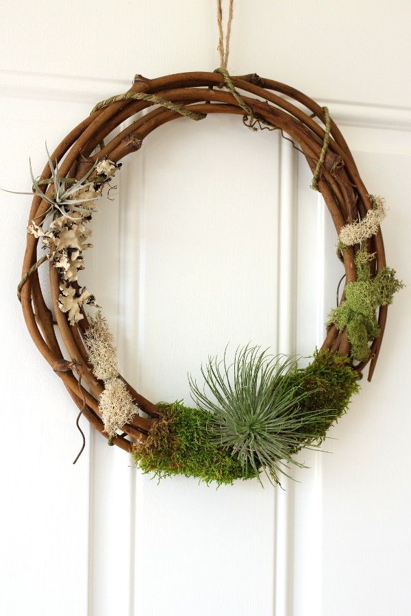 Handcrafted air plant wreath
