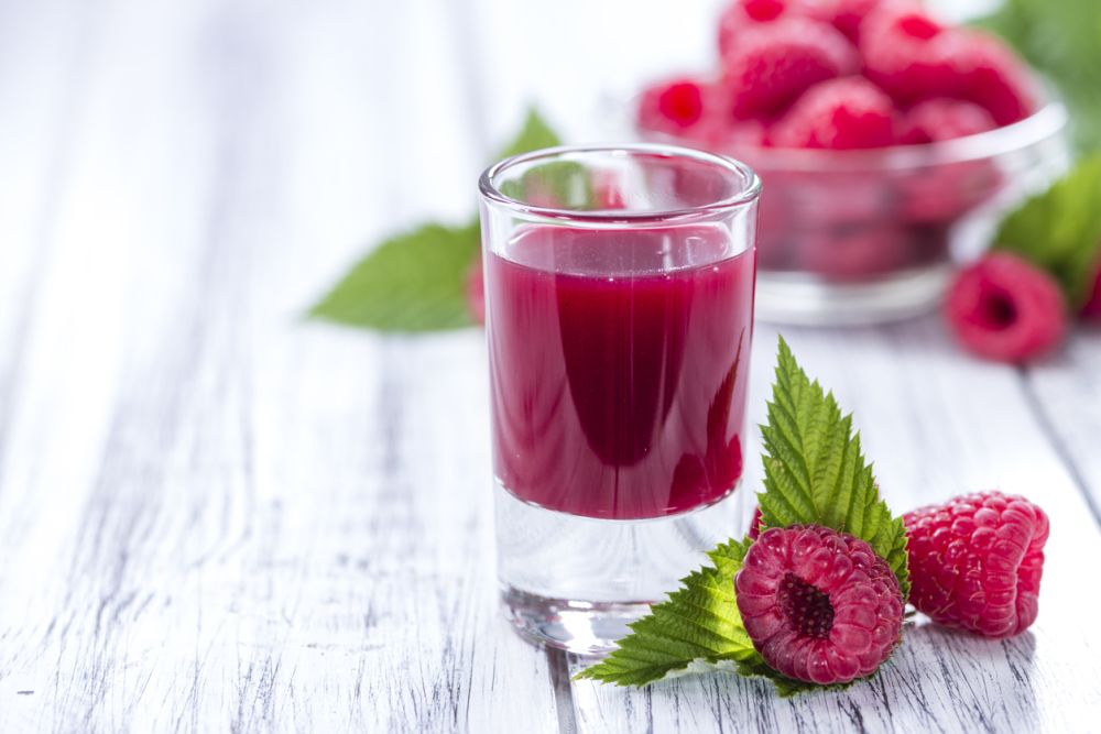 fresh raspberry juice