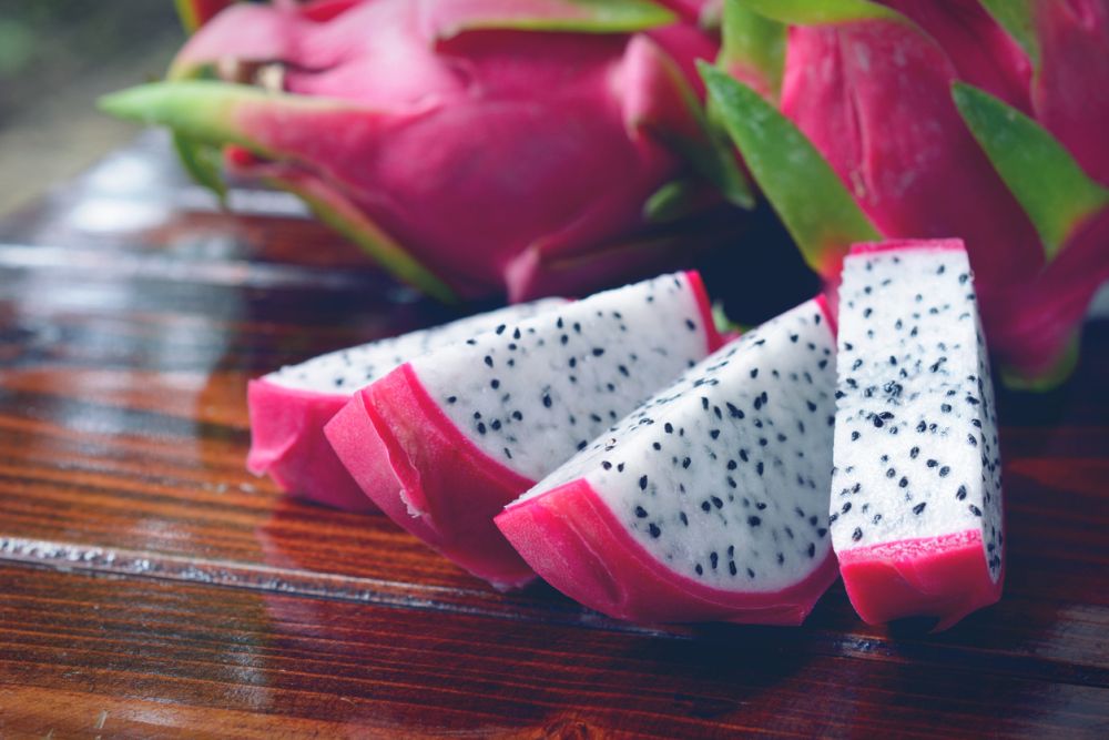 slices of dragon fruit