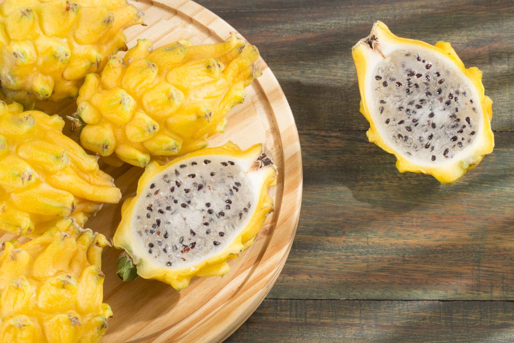 Yellow dragon fruits