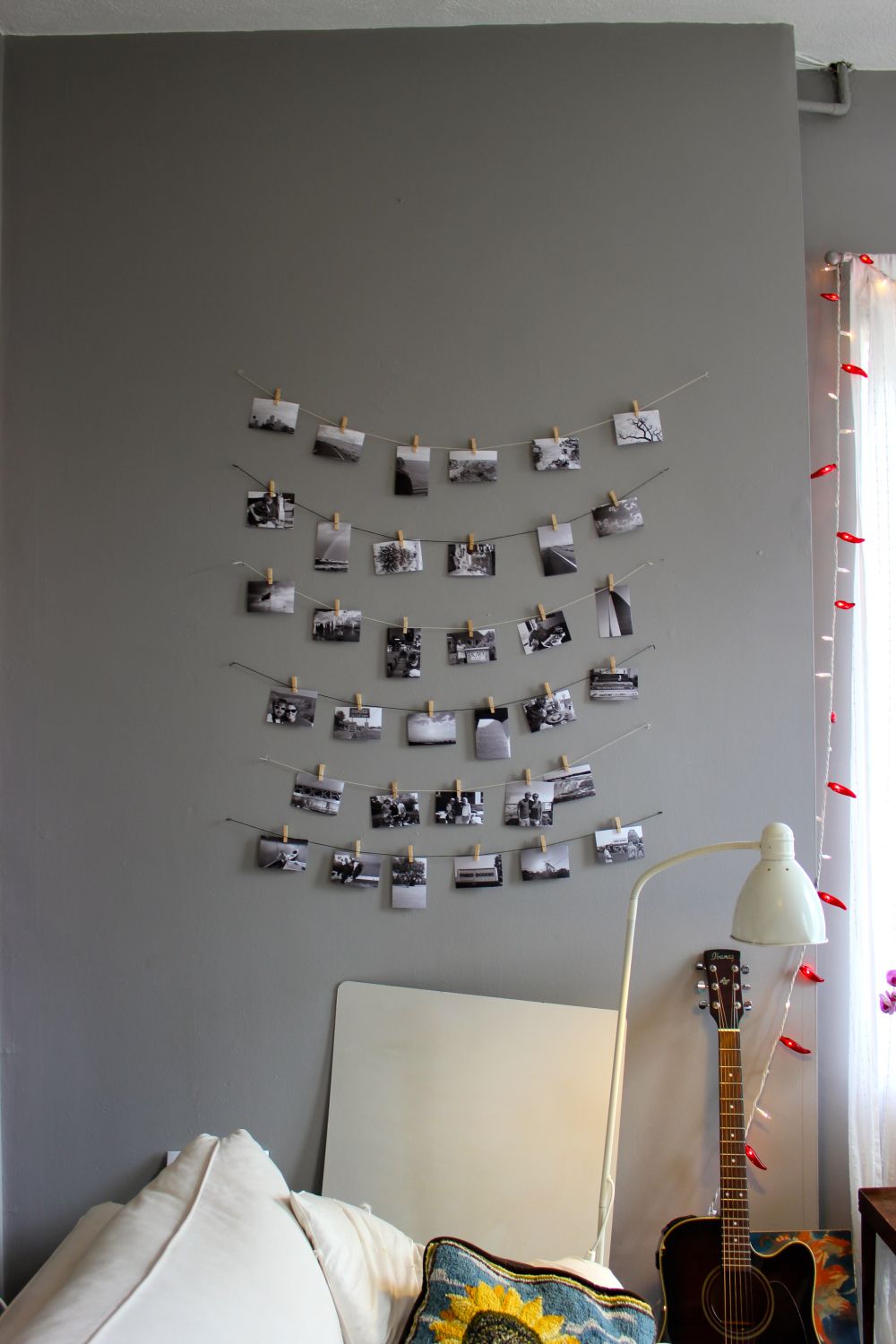 Diy mini clothespin picture display