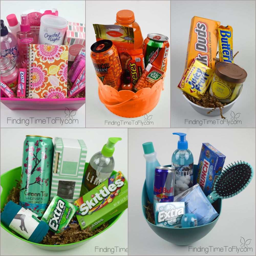 Diy color themed gift basket