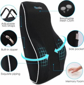 Lumbar support pillow for office chair