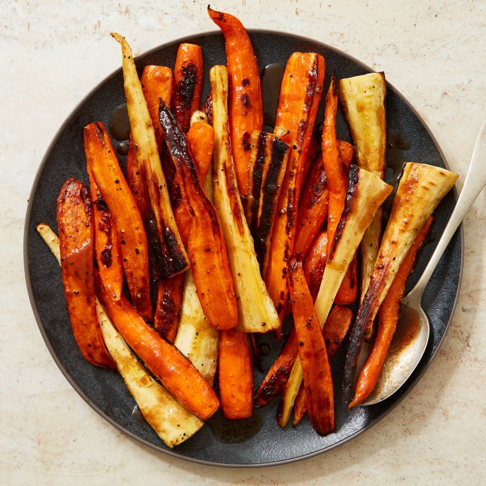 Roasted carrots and parsnips with honey