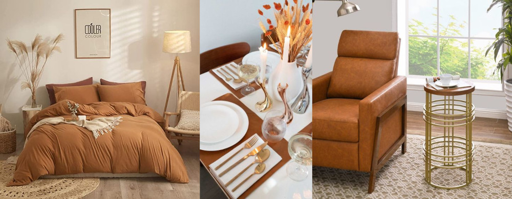 Gold and brown in home decor