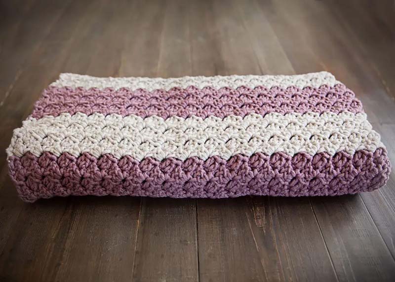 Chunky crochet throw blanket pattern