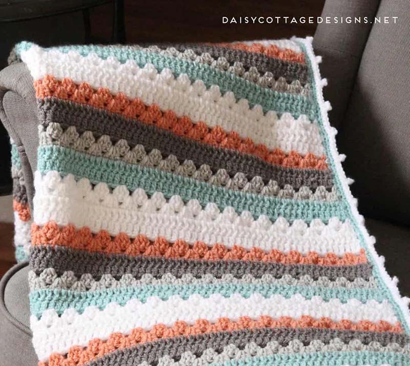 Granny square baby blanket crochet pattern