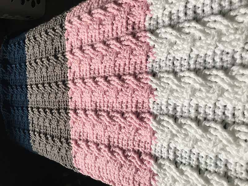 Neapolitan french braid cable blanket crochet pattern