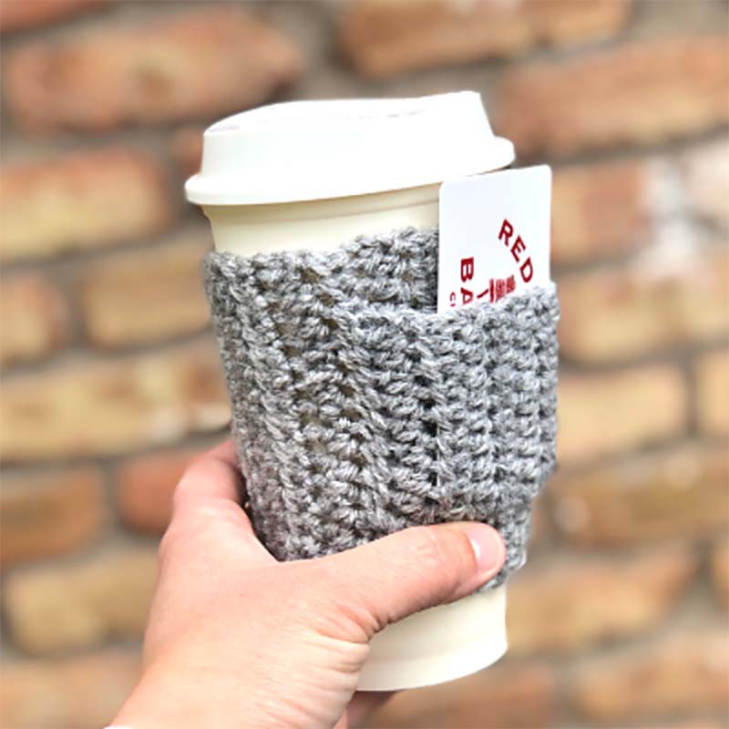 Crochet pocket cup cozy crochet pattern