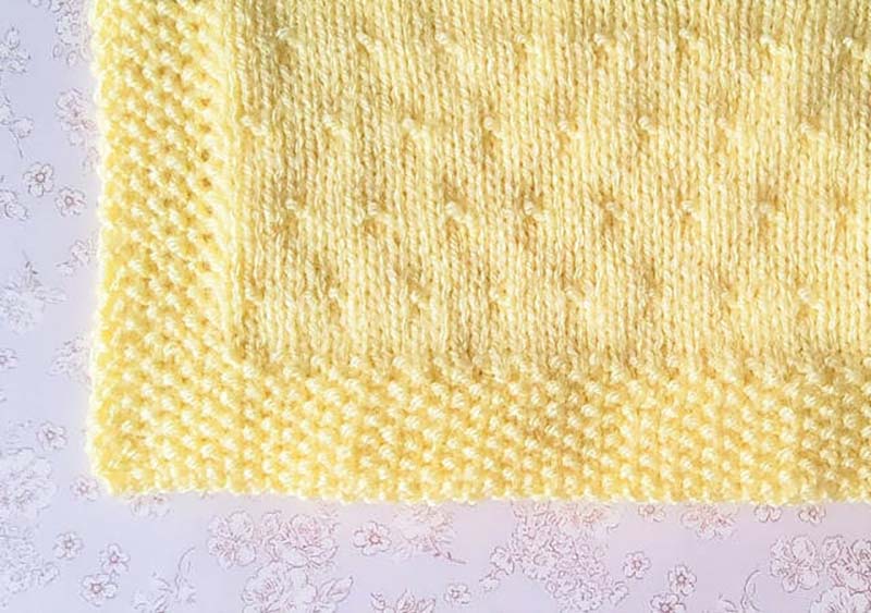 Dottie baby blanket beginner knitting pattern