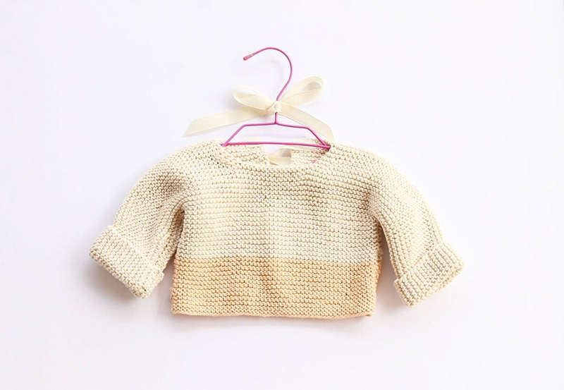 Easy baby sweater beginner knitting pattern
