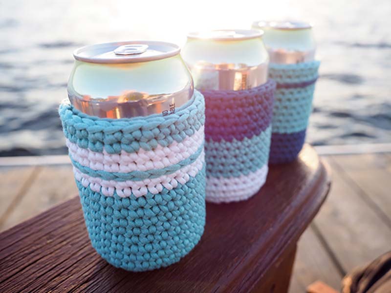 Easy crochet can cozy pattern