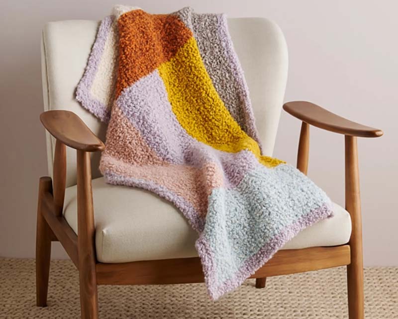 Piece of cake blanket beginner knitting pattern