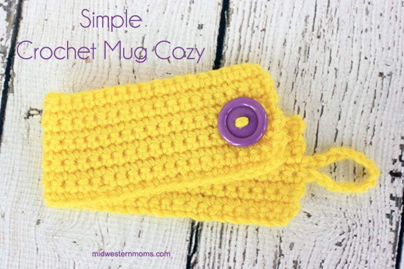 Simple crochet mug cozy crochet pattern