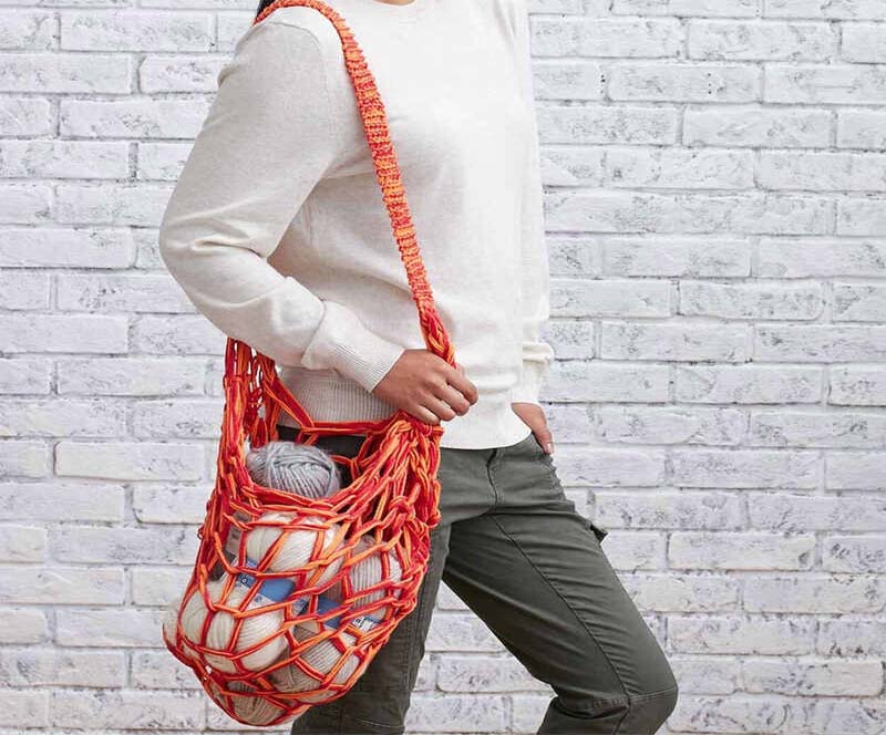 Sugar n cream bag beginner knitting pattern