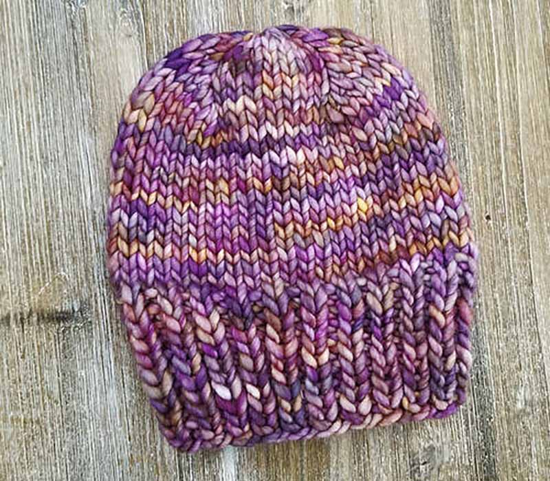 Super bulky beanie beginner knitting pattern